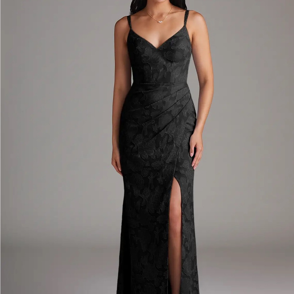 Azazie Leo Floral Burnout Dress